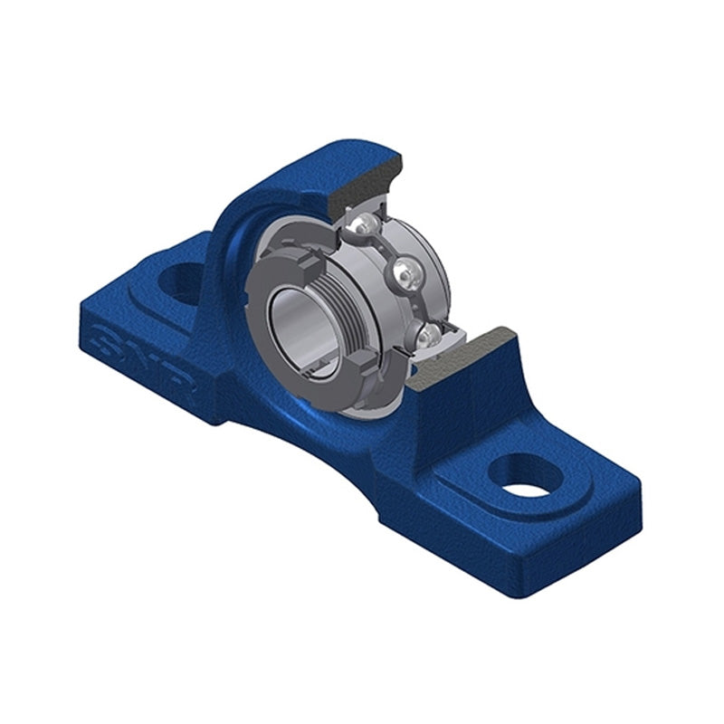 SNR UKP209H Metric Cast Iron Two Bolt Pillow / Plummer Block Housing Insert and Adaptor Sleeve Fits 40mm Shaft - Allow 2-3 Days