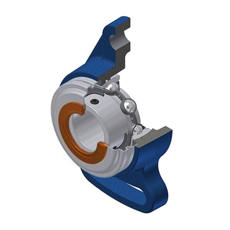SNR USFA212CC Metric Cast Iron Adjustable Flange Unit with 60mm Insert with Narrow Steel Plate Cover - Closed Version - Allow 2-3 Days
