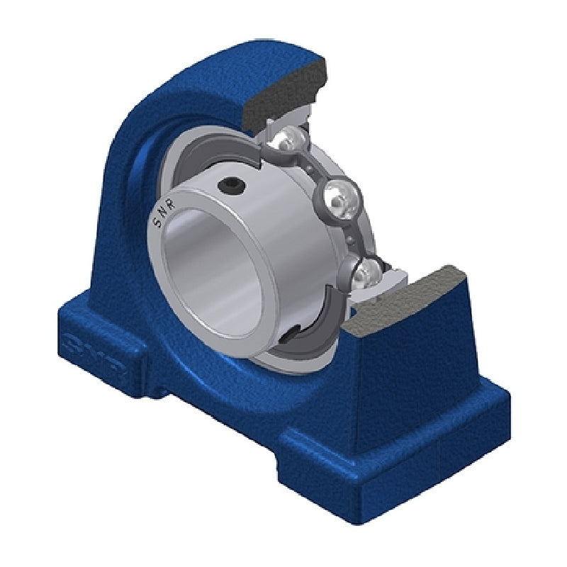 SNR USPA202 Threaded Base Small Footprint Metric Pillow / Plummer Block Housing Supplied with 15mm Bore Insert - Allow 2-3 Days