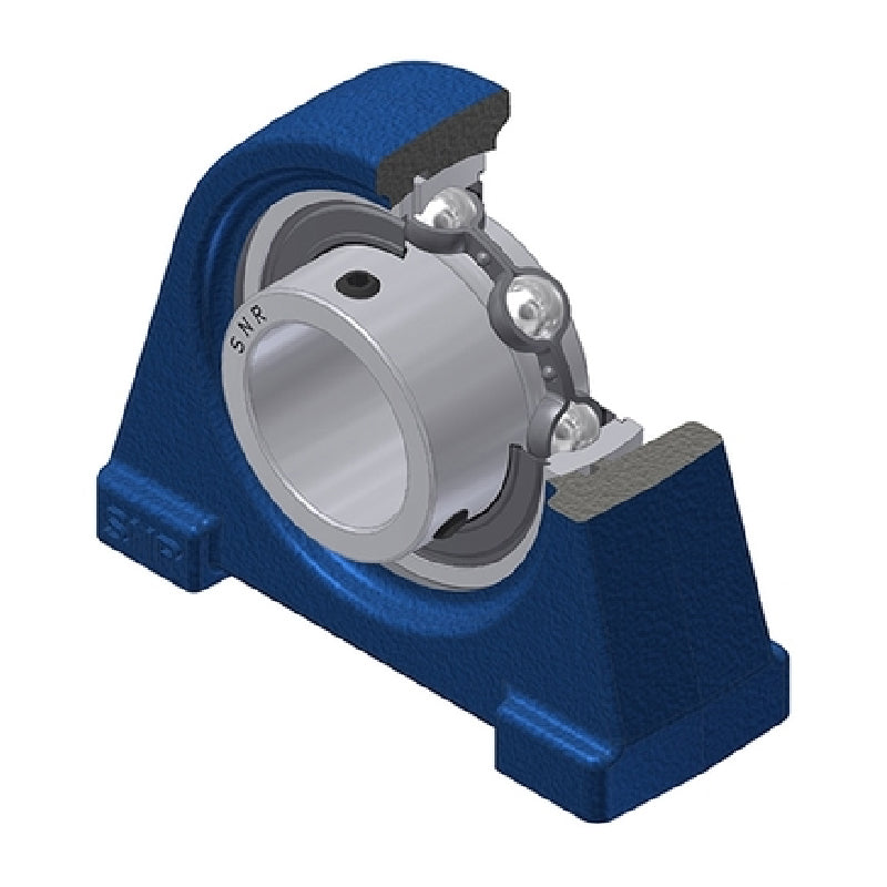 SNR USPAE205 Threaded Base Small Footprint Metric Pillow / Plummer Block Housing Supplied with 25mm Bore Insert - Allow 2-3 Days