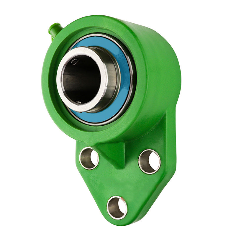 SSBFBLPL209 Metric Thermo Plastic Three Bolt Bracket Flange Housing with 45mm Bore Stainless Insert