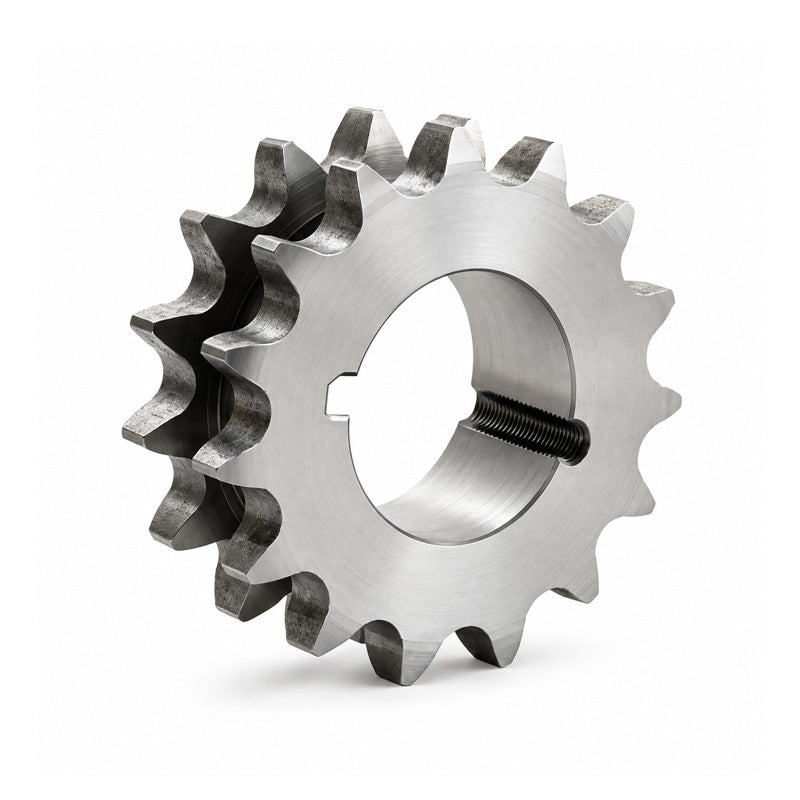 21 Tooth 08B Tapered Bore Double Simplex Sprocket for 1/2 inch Pitch Chain