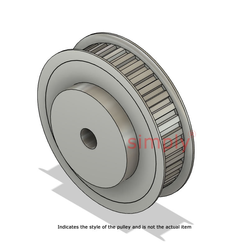 Aluminium Centre Drilled T2.5 Timing Pulley with Flanges 2.5mm Pitch 20 Tooth for 6mm Wide Belts