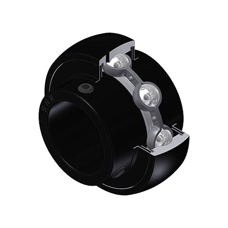 SNR UC212G2T20 Metric Full Width Spherical Outer High Temp Bearing Insert 60mm Bore 110mm Outside Diameter with Grub Screws - Allow 2-3 Days