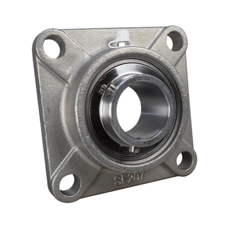 SSUCF209-27 Imperial Four Bolt Square Stainless Steel Flange Housing with 1-11/16 inch Bore Stainless Insert