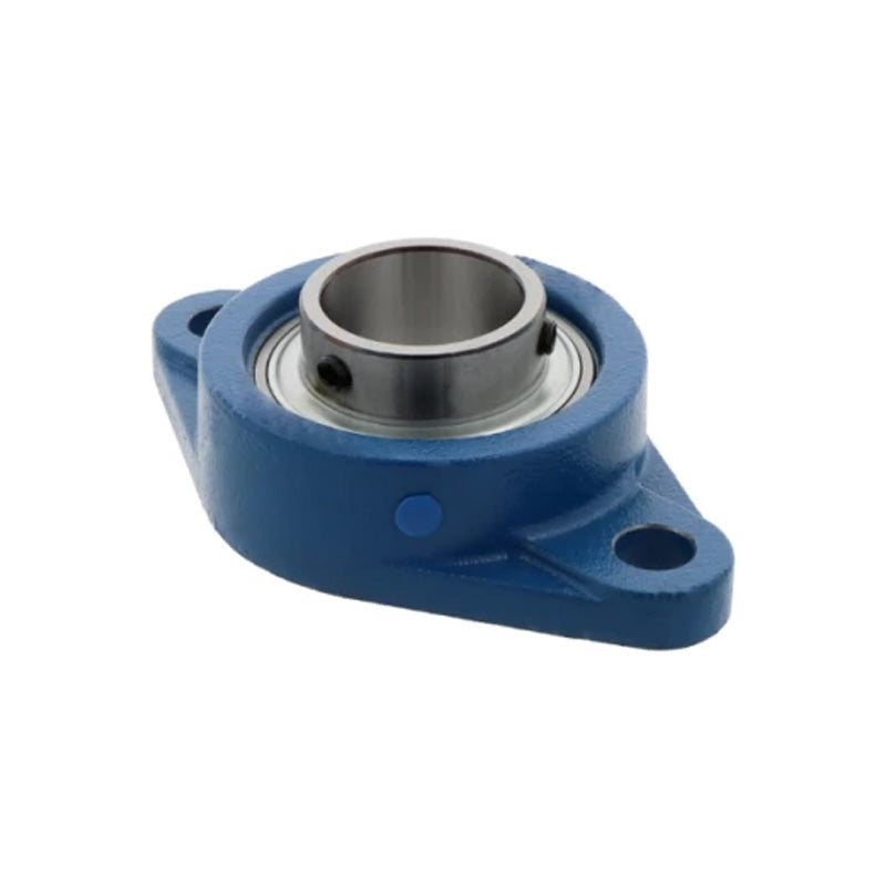 Challenge / FK UCFL213 Metric Cast Iron Two Bolt Oval Flange Housing with 65mm Bore Insert and Triple Lip Seal Ideal for Agricultural and Outdoor Use