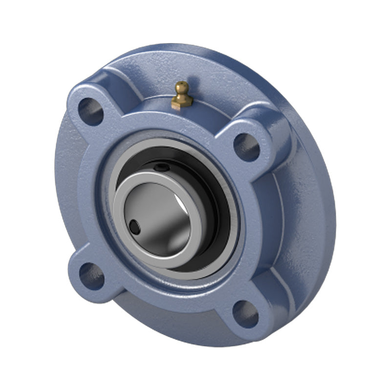 UKFC207/H2307 Metric Four Bolt Cast Iron Round Flanged Housing Insert and Adaptor Sleeve Fits 30mm Shaft