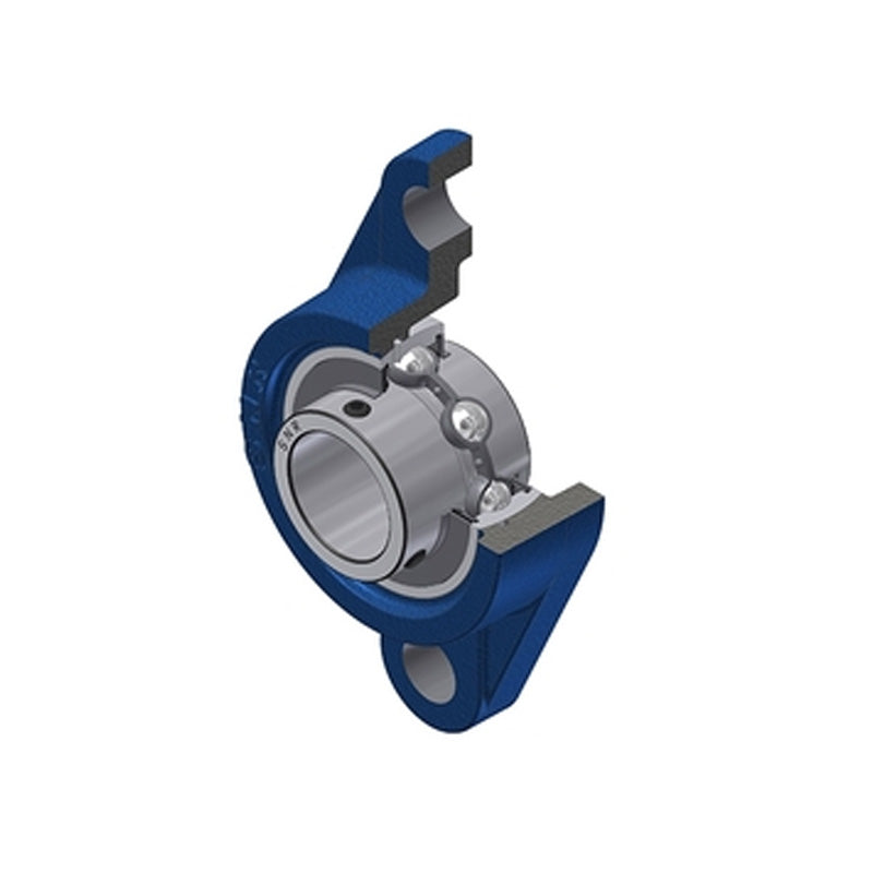 SNR USFL207-23 Imperial Two Bolt Oval Cast Iron Flange Housing with 1-7/16 inch Bore Insert - Allow 2-3 Days
