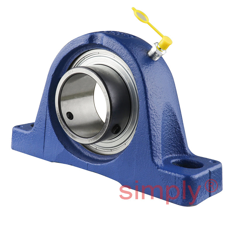 SNR USPE208 Metric Cast Iron Two Bolt Pillow / Plummer Block Housing with 40mm Bore Insert - Allow 2-3 Days