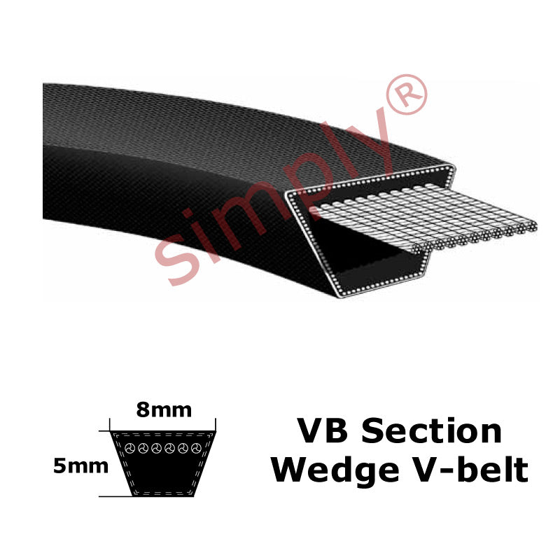 Optibelt VB-8x825-Li Raw Edge Classical 8mm Wide 5mm Deep V-Belt