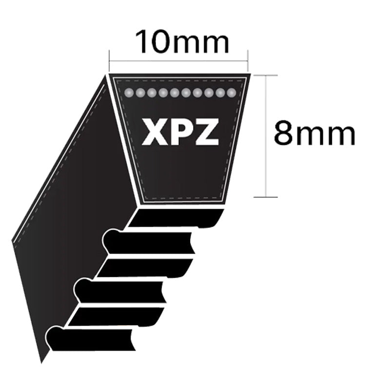 XPZ1487 Gates Quad Power 4 XPZ-Section Cogged V-Belt (Uniset Match)
